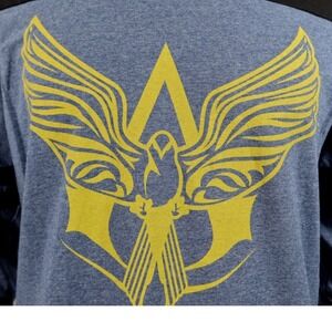 Assassins Creed  T Shirt Size L IV Black Flag‎ Long Sleeve Gray